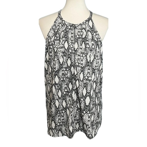 Banana Republic Sleeveless Racerback Halter Top Snake Print Small NWT - Picture 2 of 12